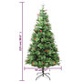 Voir la diapositive 6 : VIDAXL Sapin de Noël pre-eclaire et pommes de pin vert 225cm PVC et PE