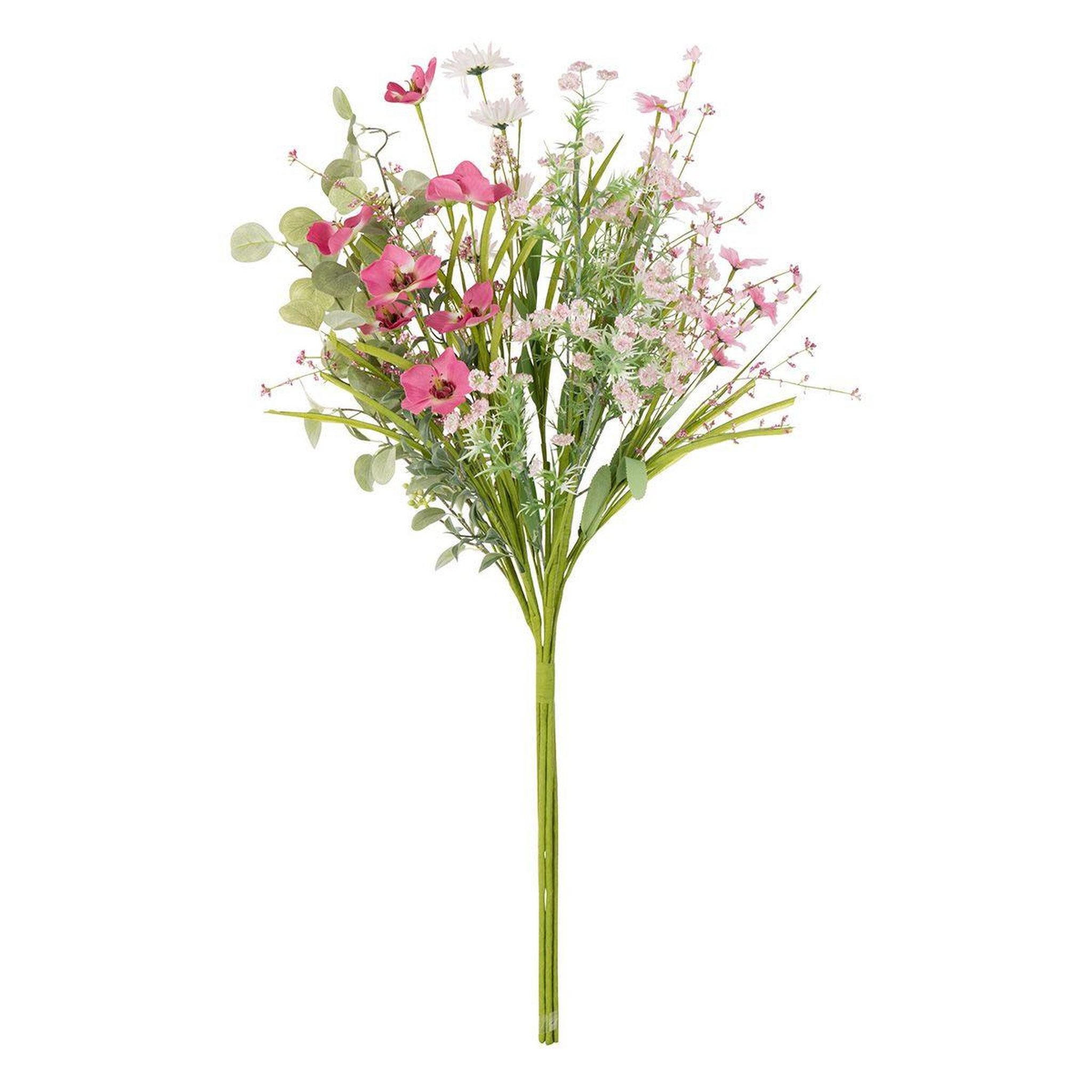 J-LINE Bouquet de fleurs artificielles  mixtes  85cm rose