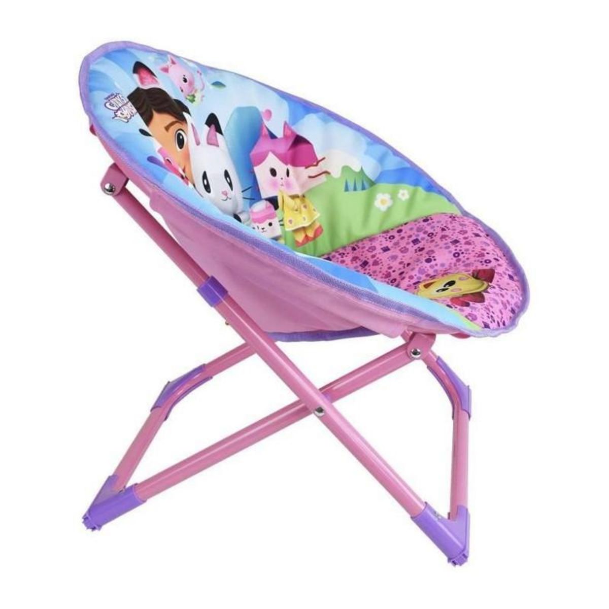 Fun House GABBY ET LA MAISON MAGIQUE - Siege lune pliable pour enfant h.47 x l.54 x p.42 cm
