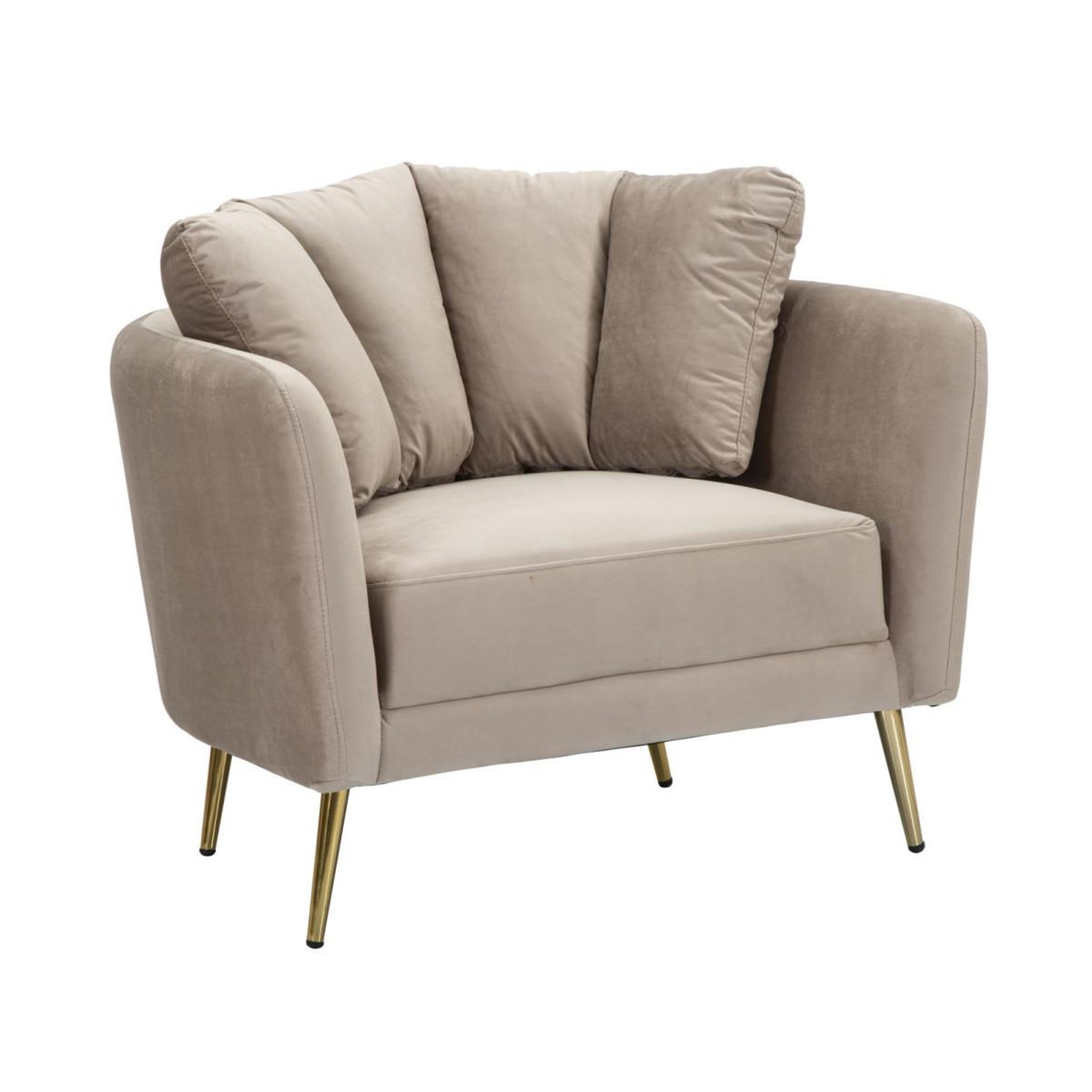 Paris Prix Fauteuil design en tissu  kiev  88cm gris