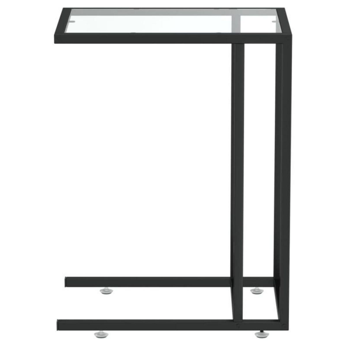 VIDAXL Table d appoint ordinateur Transparent 50x35x65 cm Verre trempé