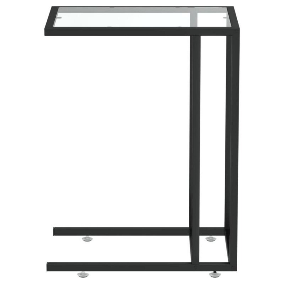 VIDAXL Table d appoint ordinateur Transparent 50x35x65 cm Verre trempé