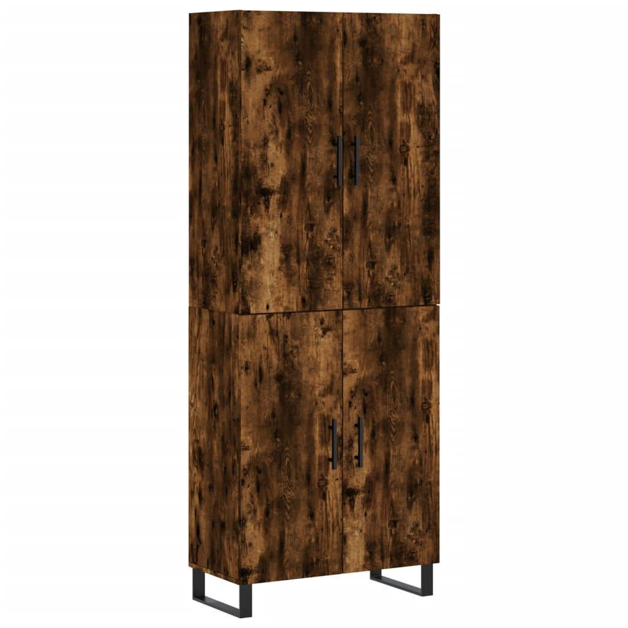 Voir la diapositive 2 : VIDAXL Buffet haut Chene fume 69,5x34x180 cm Bois d'ingenierie