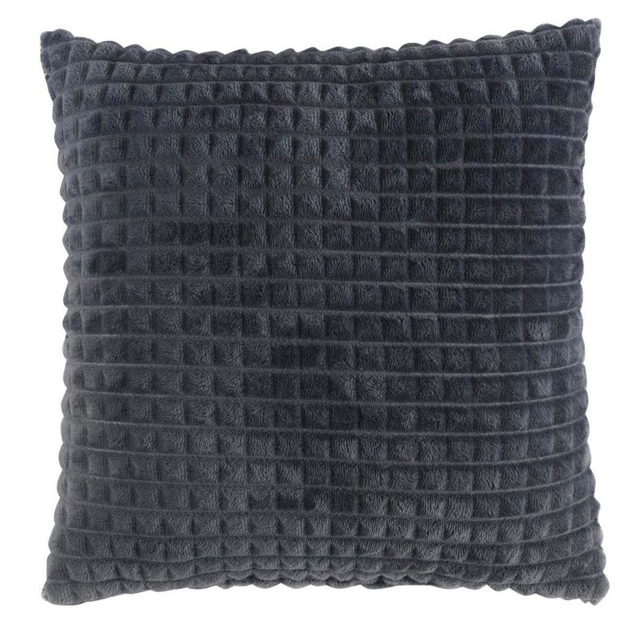 Douceur d'Intérieur Coussin déco en flanelle  quincy  40x40cm anthracite