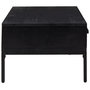 Voir la diapositive 5 : VIDAXL Table basse Noir 90x50x35 cm Bois de pin massif