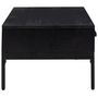 Voir la diapositive 5 : VIDAXL Table basse Noir 90x50x35 cm Bois de pin massif