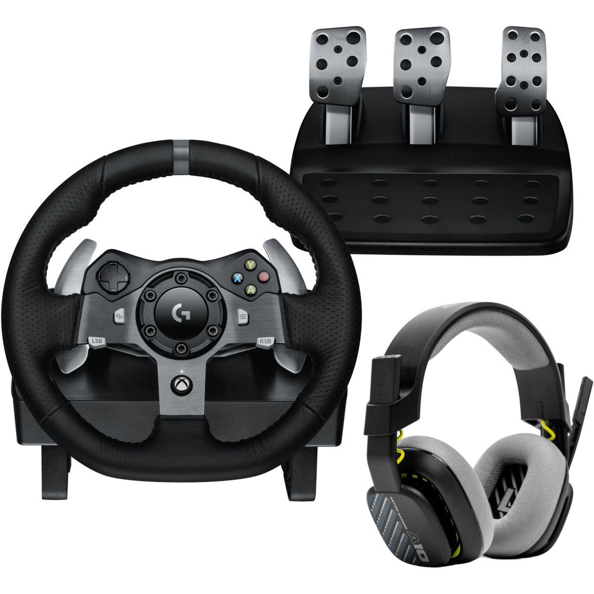 Logitech Volant + pédalier volant g920 + casque astro a10