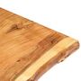 Voir la diapositive 3 : VIDAXL Dessus de table Bois d'acacia massif 100x(50-60)x2,5 cm