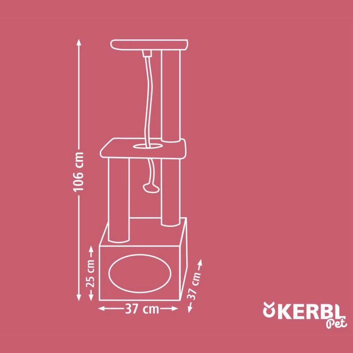 KERBL Kerbl Arbre a chat Platin Pro 106 cm Beige