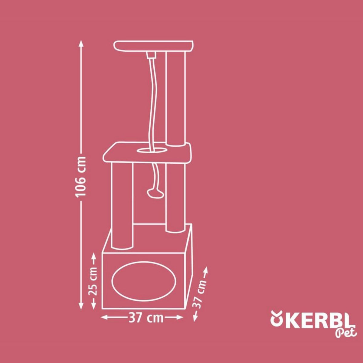 KERBL Kerbl Arbre a chat Platin Pro 106 cm Beige