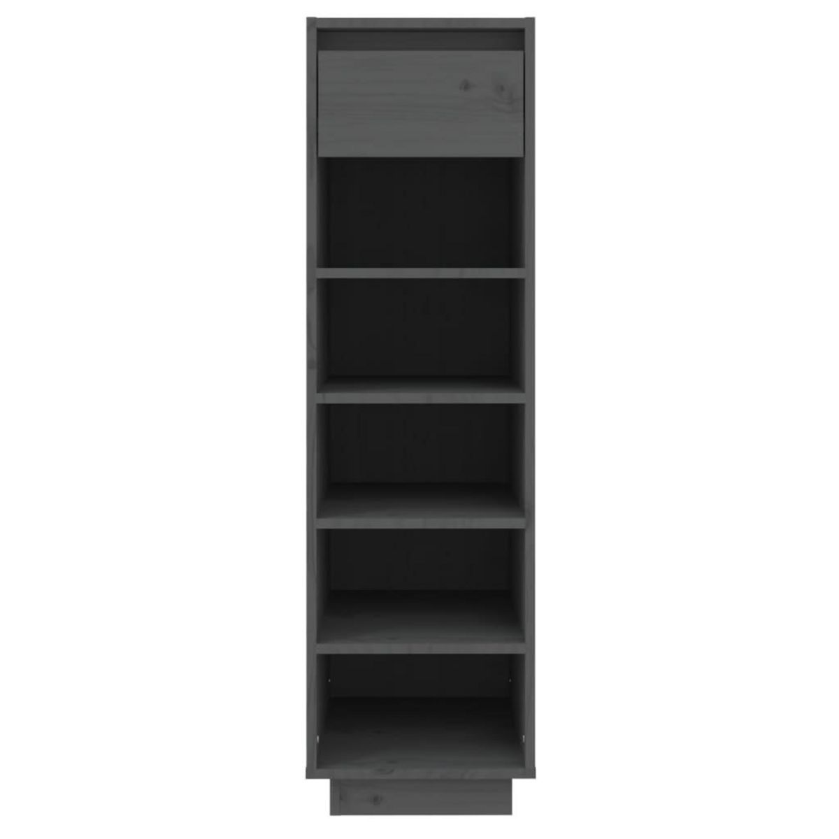 VIDAXL Armoire a chaussures gris 30x34x105 cm bois de pin massif