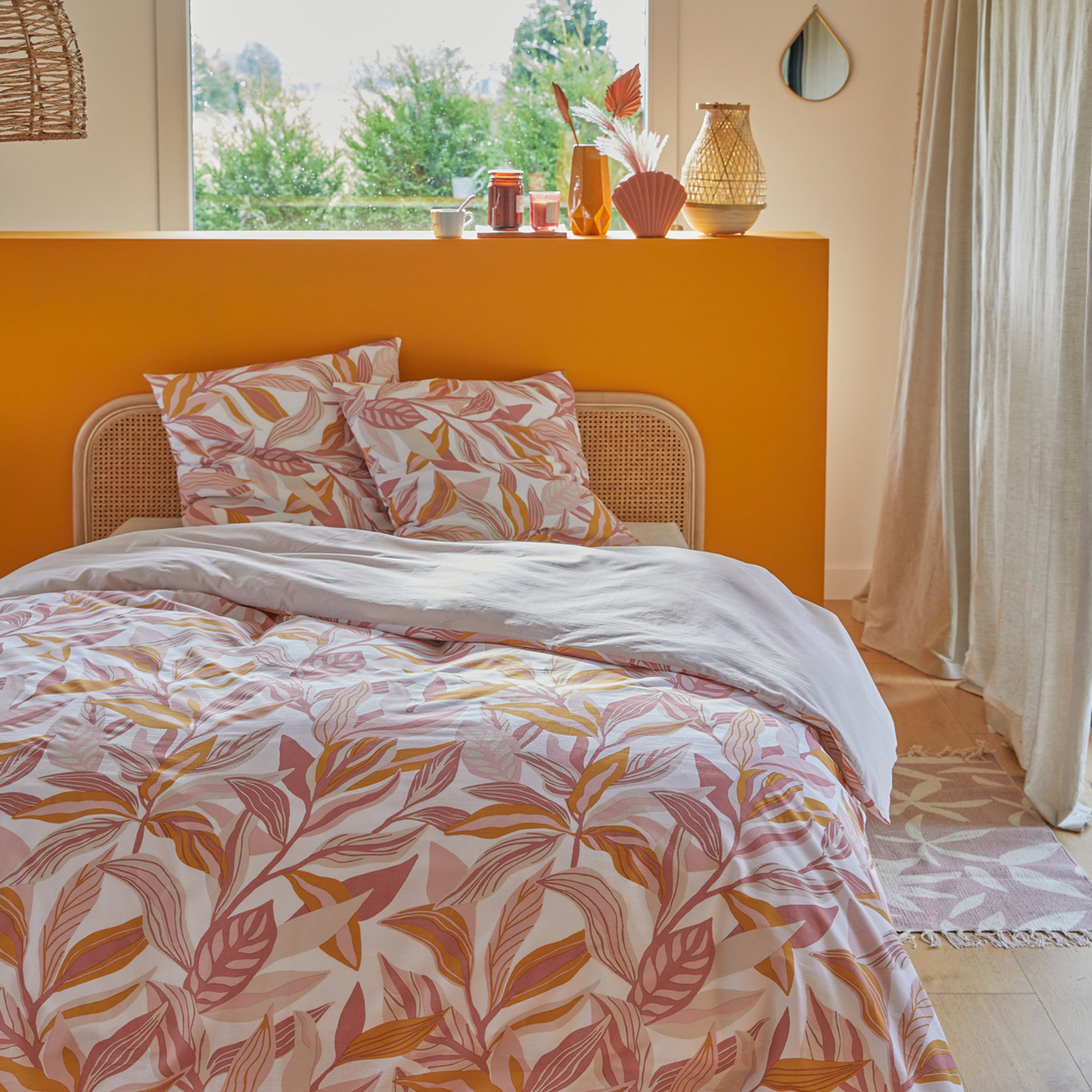 Parure housse de couette fantaisie en coton 57 fils YLONA