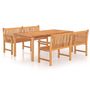 Voir la diapositive 2 : VIDAXL Ensemble a manger de jardin 3 pcs Bois de teck massif