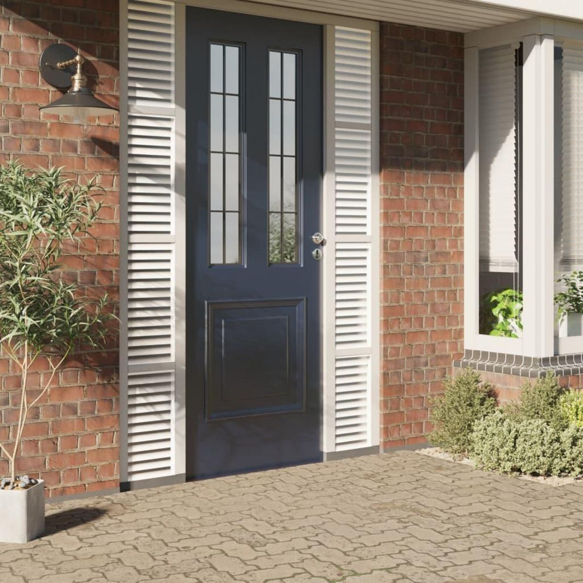 VIDAXL Film pour fenetre depoli motif de stores 90x500 cm PVC