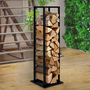 Voir la diapositive 5 : ID MARKET Range bûches vertical acier noir avec étagère H.112 CM pour cheminée