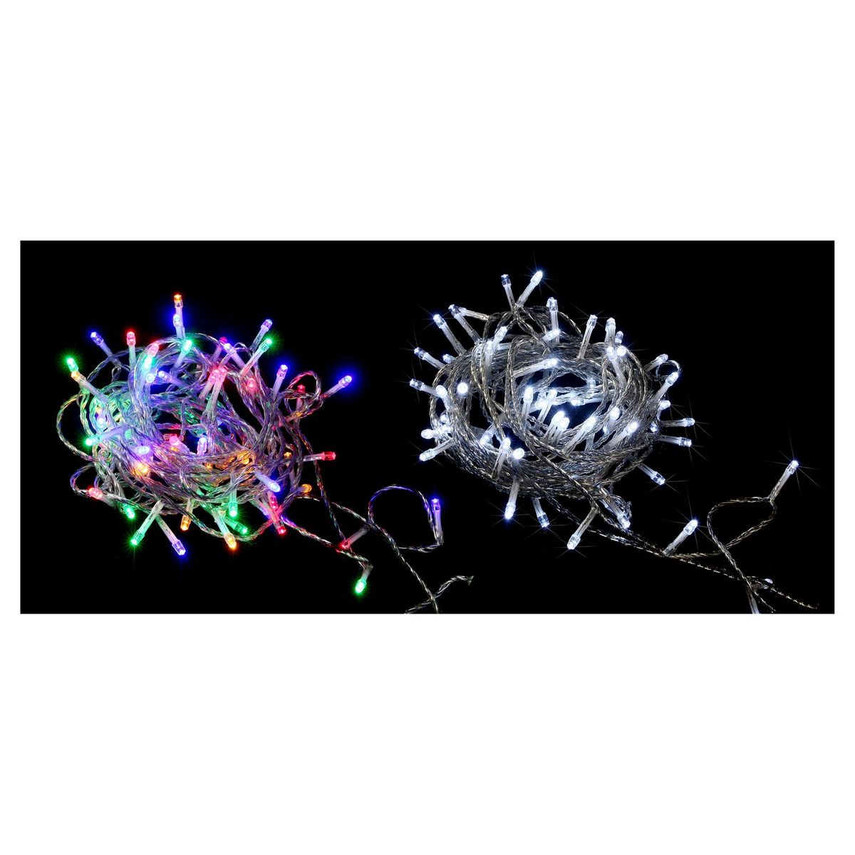 ACTUEL Lot de 2 guirlandes extérieures multicolore 200 led longueur 19,9m