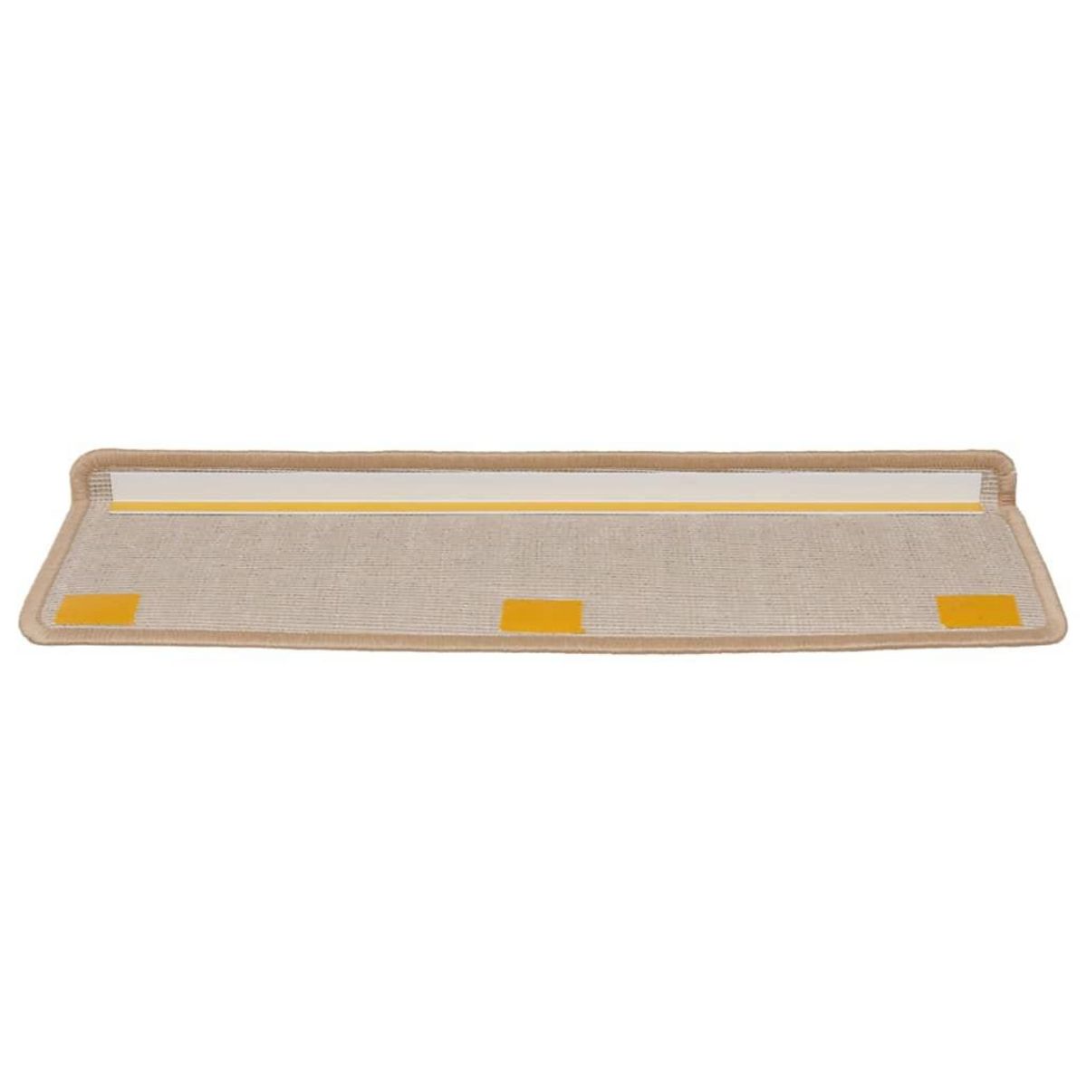 VIDAXL Tapis d'escalier 15 pcs Dore 65x21x4cm