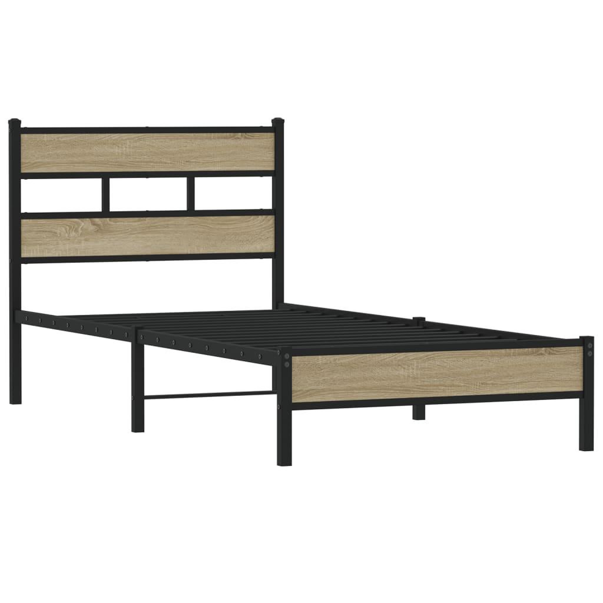 Voir la diapositive 3 : VIDAXL Cadre de lit sans matelas chene sonoma 80x200 cm