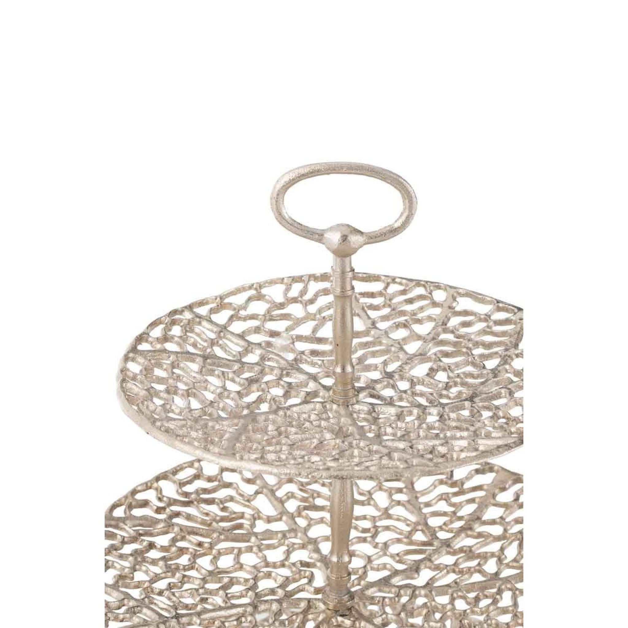 Voir la diapositive 3 : J-LINE Serviteur 3 niveaux  caviano  58cm champagne