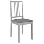 Voir la diapositive 2 : VIDAXL Chaises a manger avec coussins lot de 6 gris bois solide