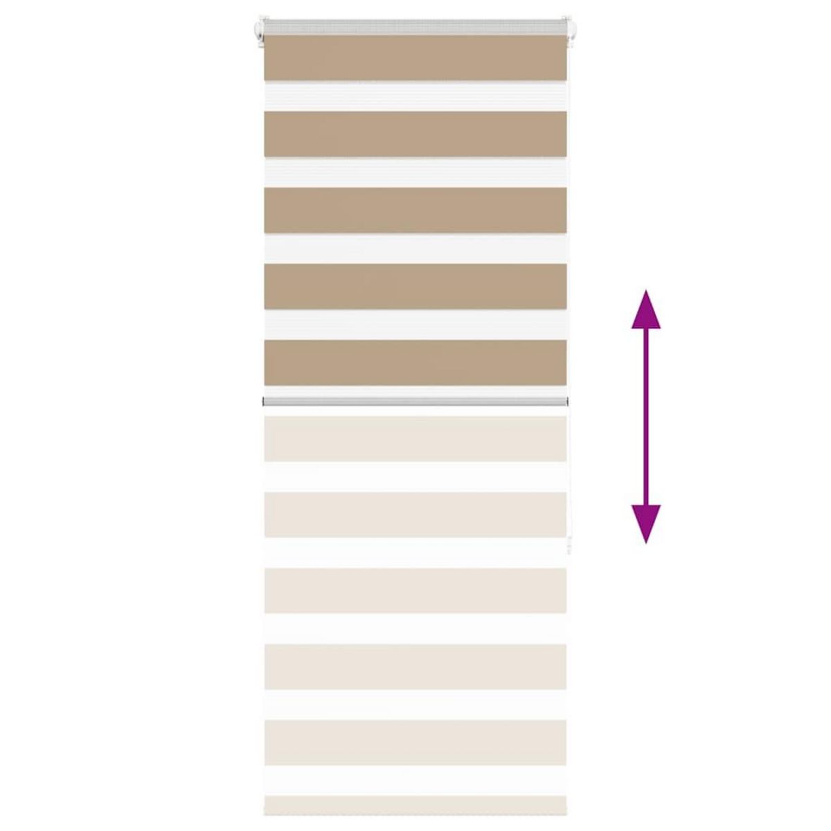 VIDAXL Store zebre marron sable largeur du tissu 50,9 cm polyester