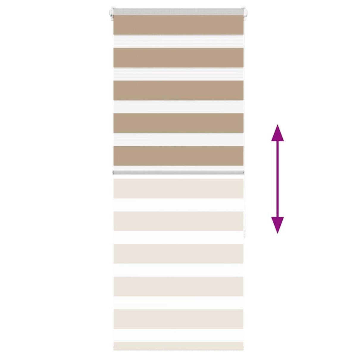 VIDAXL Store zebre marron sable largeur du tissu 50,9 cm polyester