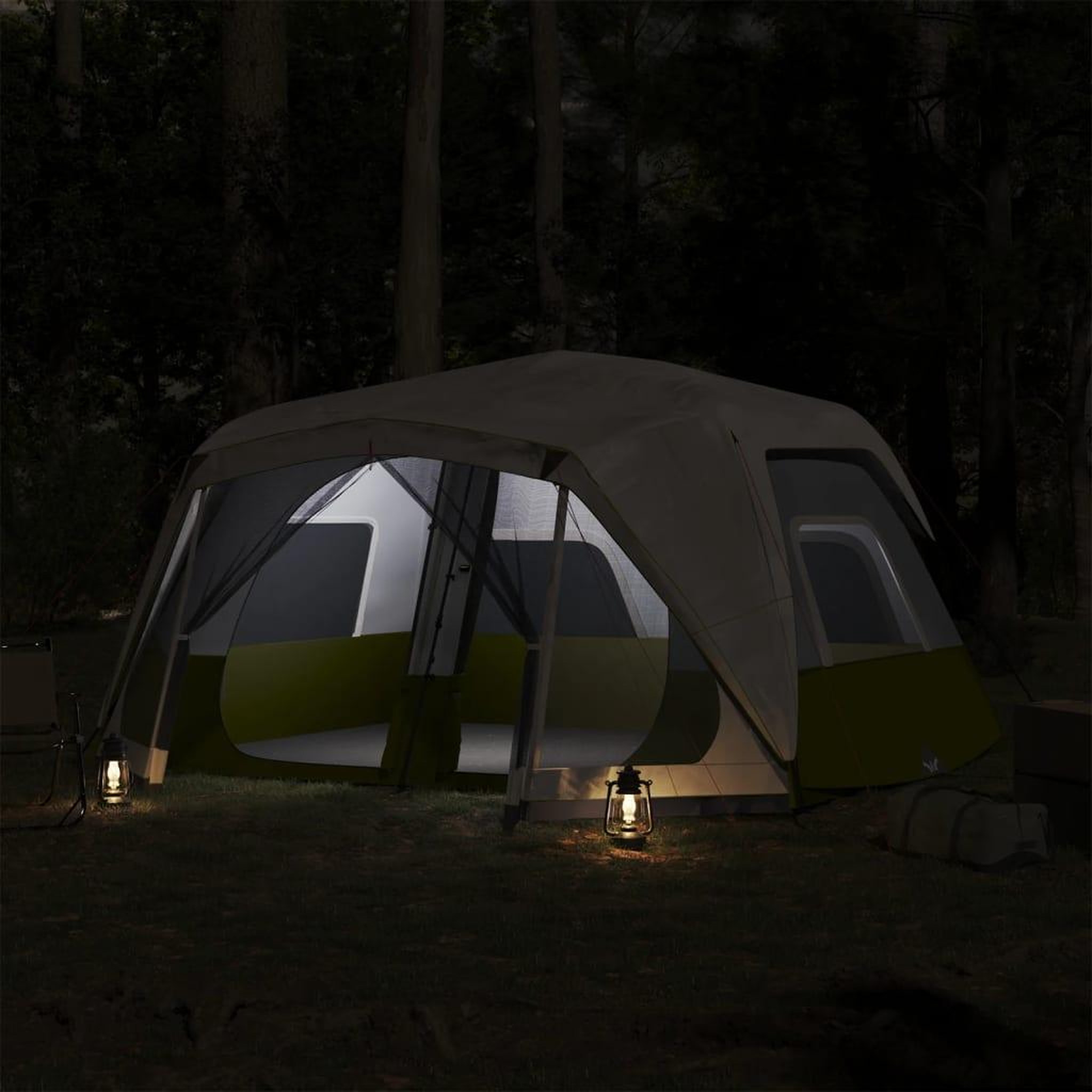 Voir la diapositive 3 : VIDAXL Tente familiale avec LED 10 personnes liberation rapide
