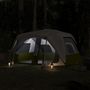 Voir la diapositive 3 : VIDAXL Tente familiale avec LED 10 personnes liberation rapide