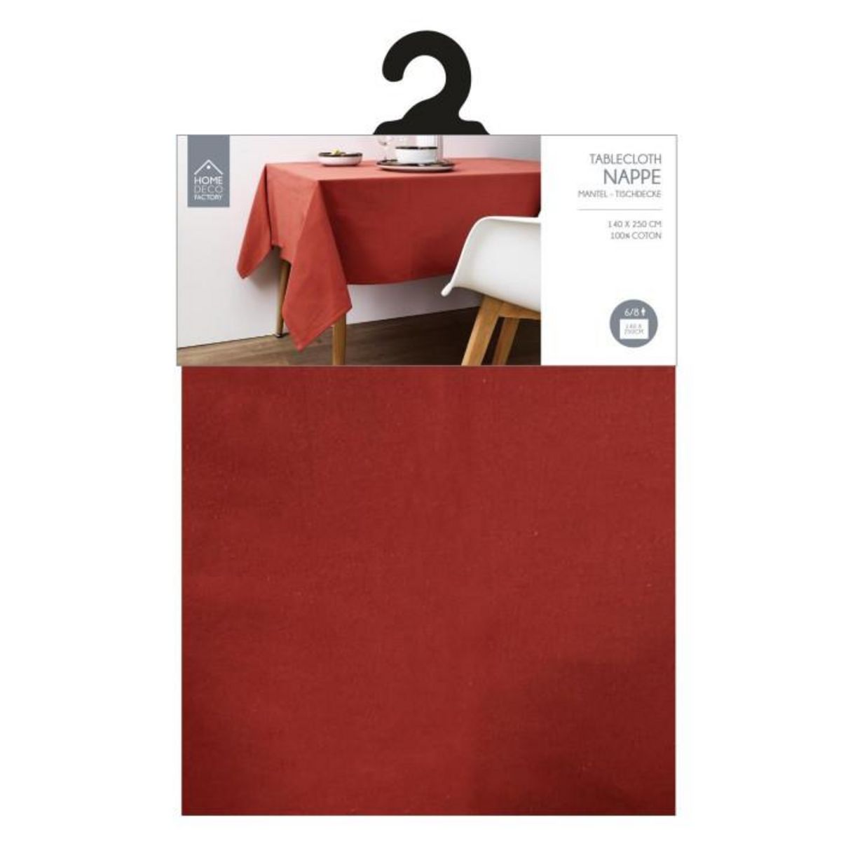 Paris Prix Nappe Rectangulaire  Alaba  140x250cm Terracotta