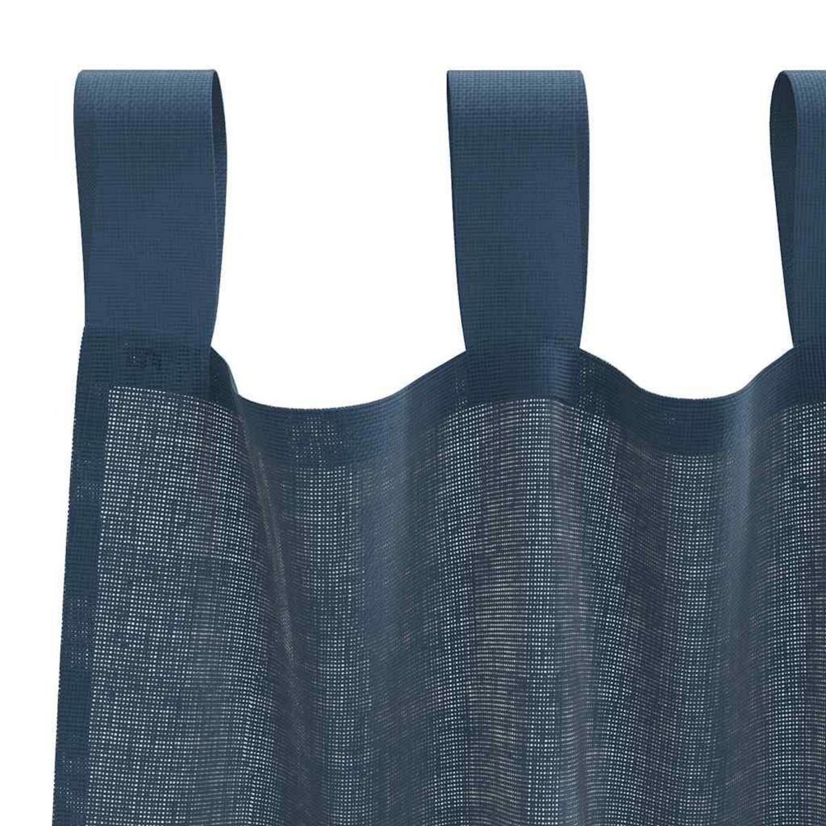 VIDAXL Rideaux en voile avec passe-tringles 2 pcs bleu royal