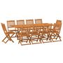 Voir la diapositive 2 : VIDAXL Ensemble a manger de jardin 11 pcs 220x90x75 cm bois d'acacia