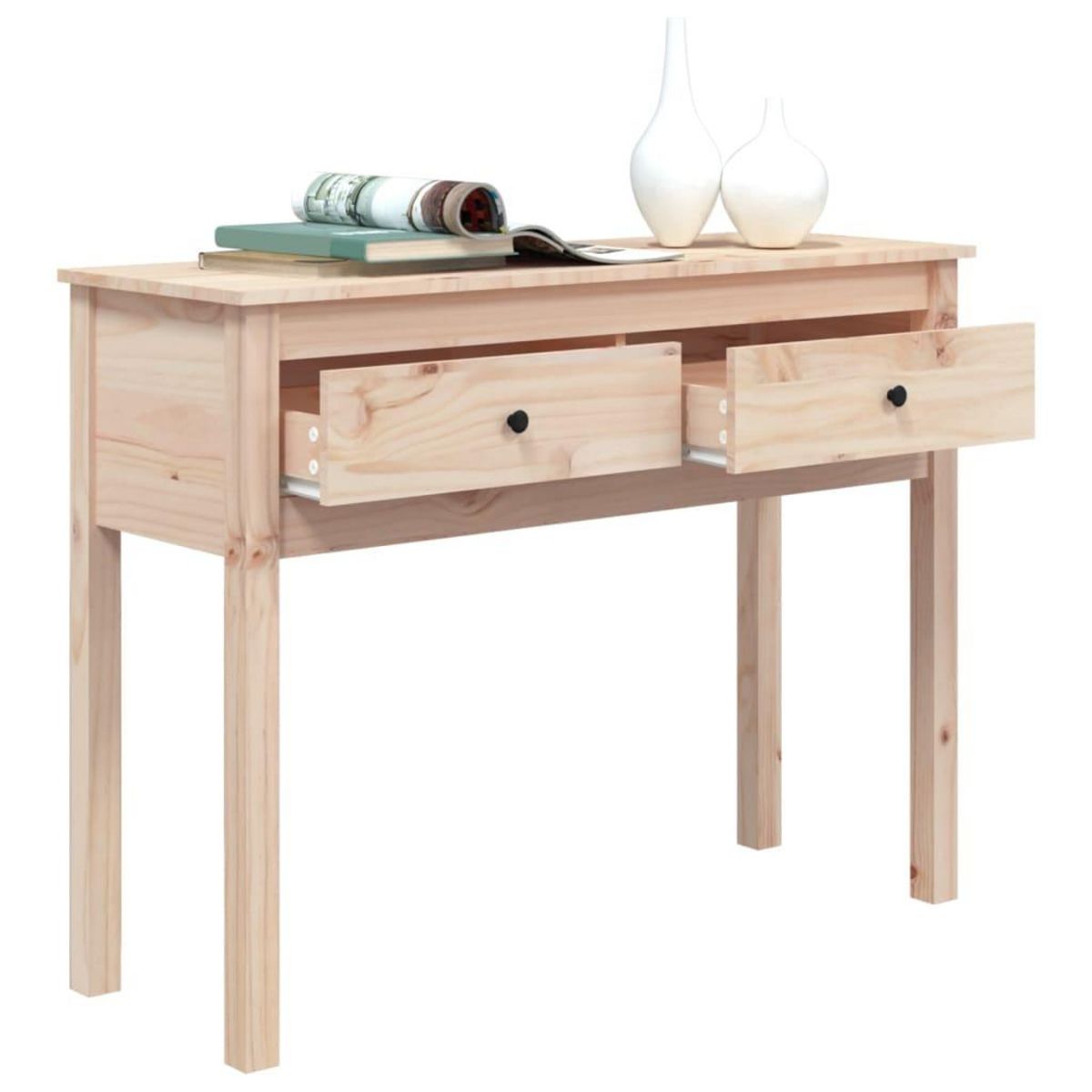 VIDAXL Table console 100x35x75 cm Bois massif de pin