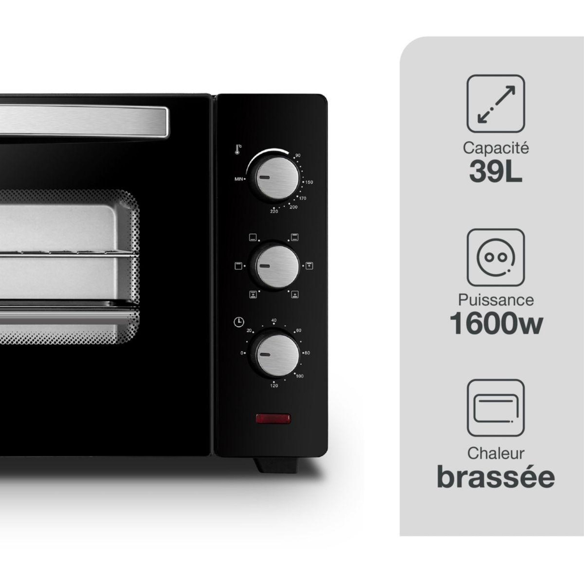 Voir la diapositive 3 : ESSENTIEL B Mini four efp391 39l