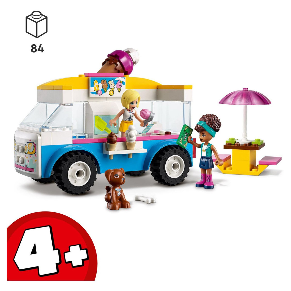 LEGO Friends 41715 Le Camion de Glaces, Jouet Enfants 4 Ans et Plus avec Mini-Poupées