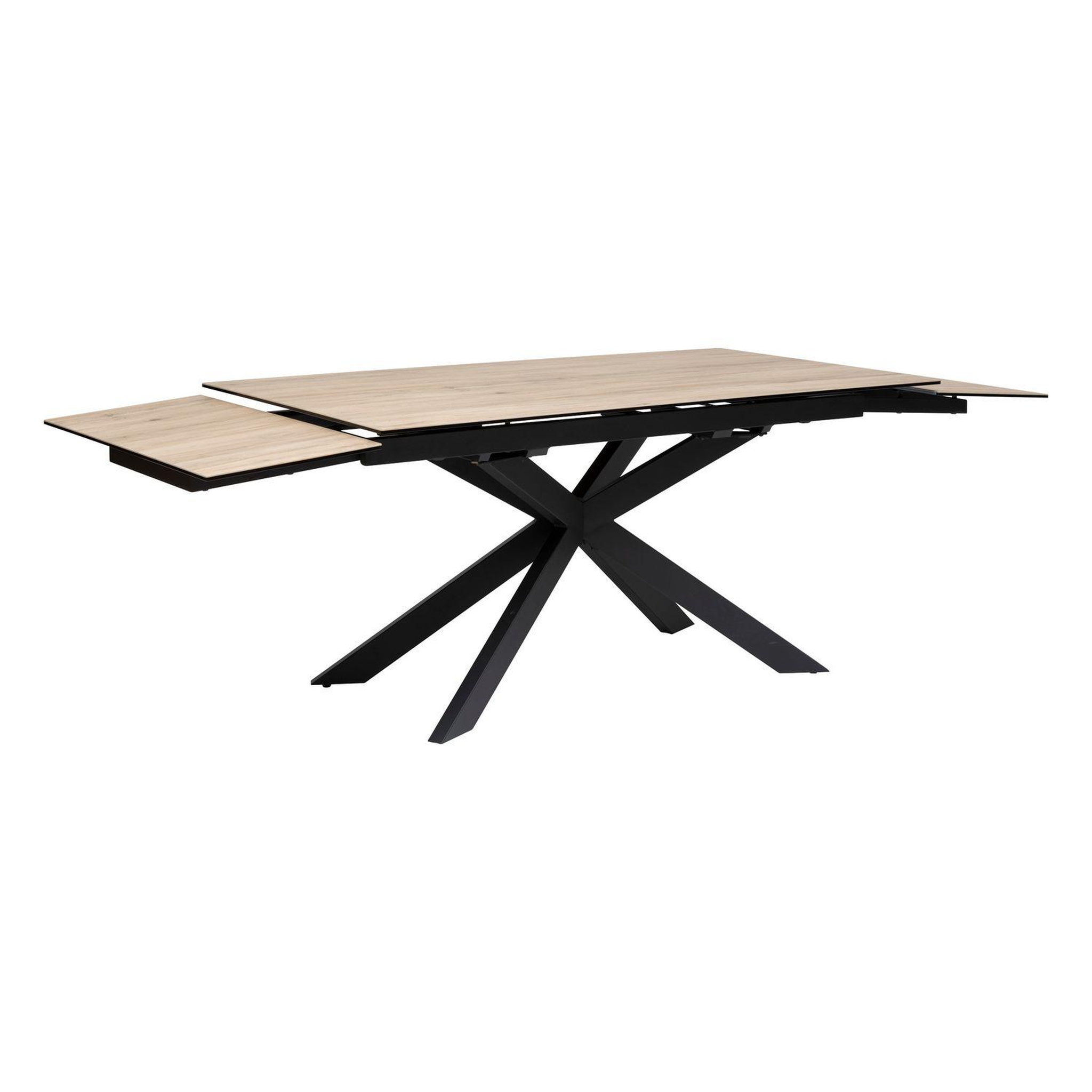 Voir la diapositive 4 : ATMOSPHERA Table à manger extensible en céramique et métal pour 6 à 8 personnes - beige