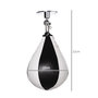 Voir la diapositive 3 : HOMCOM Poire de vitesse boxe pivotante 360° - crochet, pompe inclus - acier PU noir blanc