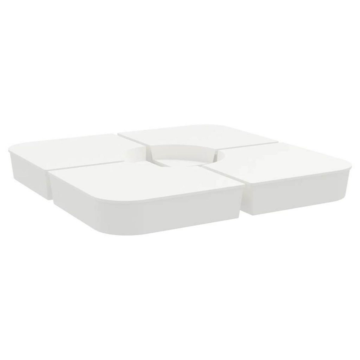 VIDAXL Ensemble de base de parasol pour parasols a pied croise 4pcs PP