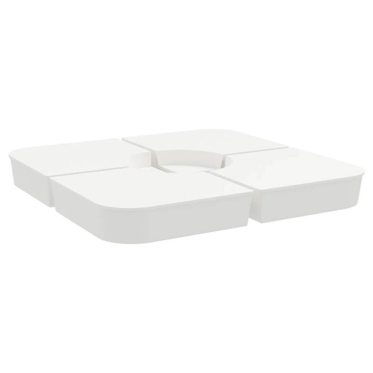 VIDAXL Ensemble de base de parasol pour parasols a pied croise 4pcs PP