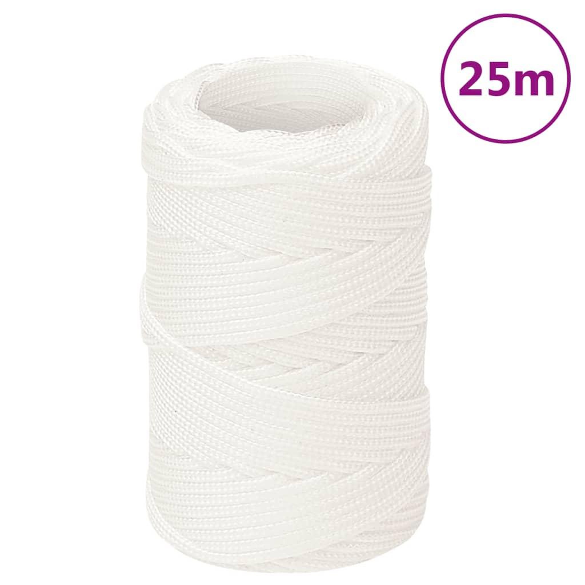 Voir la diapositive 1 : VIDAXL Corde de bateau Blanc complet 2 mm 25 m Polypropylene