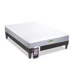 BELLECOUR BELLECOUR LITERIE | Pack AMBOISE | Matelas Mémoire de forme + Sommier Bois + Protège matelas anti punaise. Coloris disponibles : Blanc
