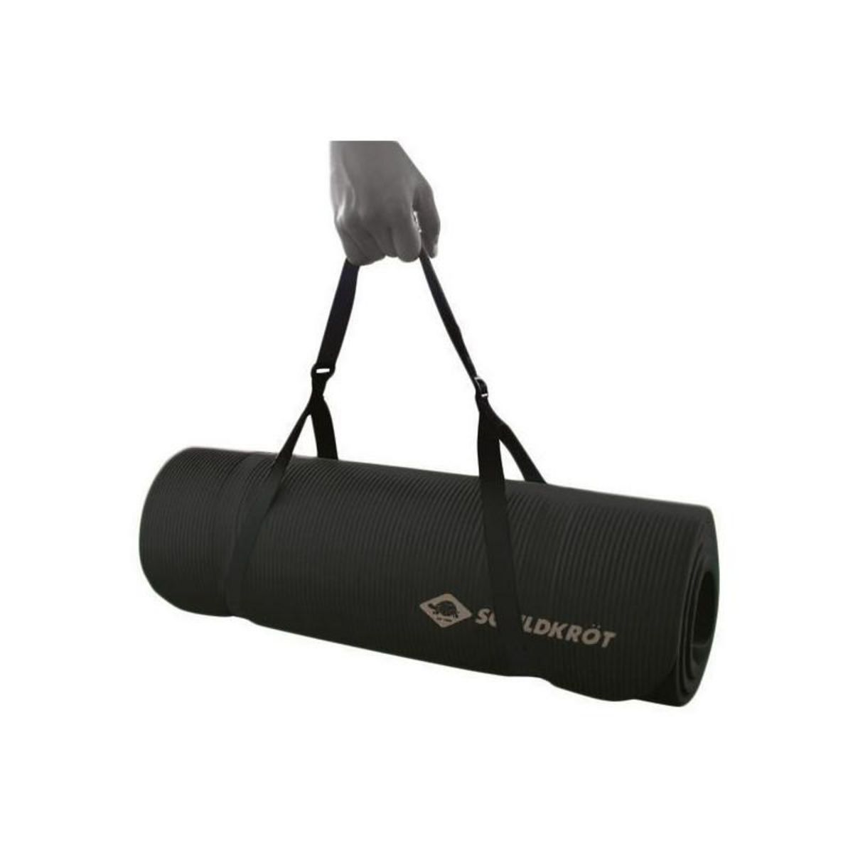SCHILDKROT Schildkröt Fitness tapis de fitness 15 mm 183 x 61 cm caoutchouc noir