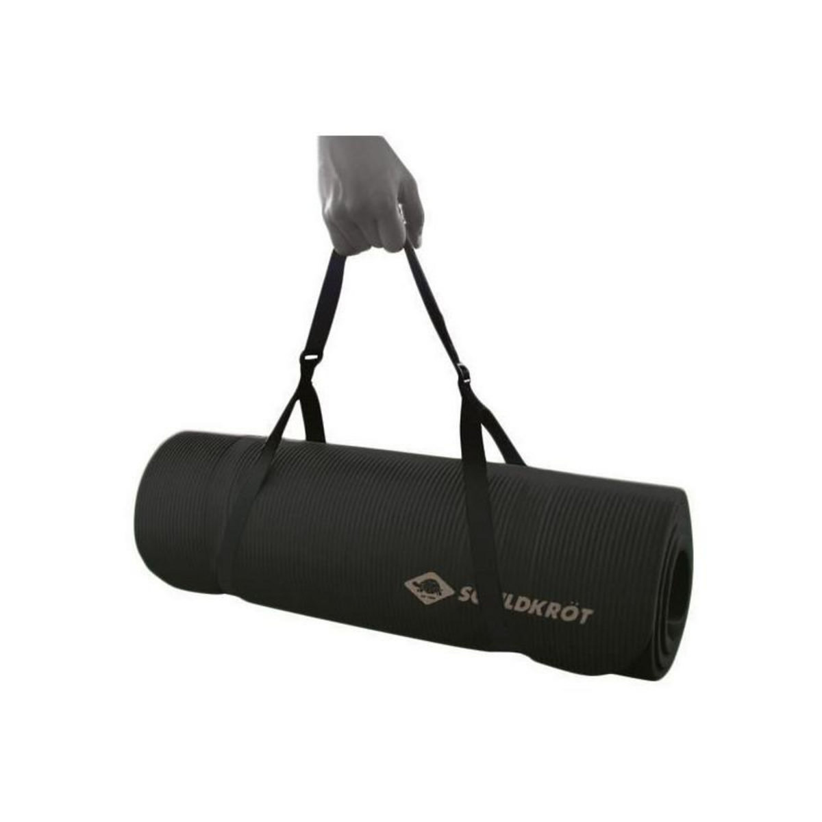 SCHILDKROT Schildkröt Fitness tapis de fitness 15 mm 183 x 61 cm caoutchouc noir