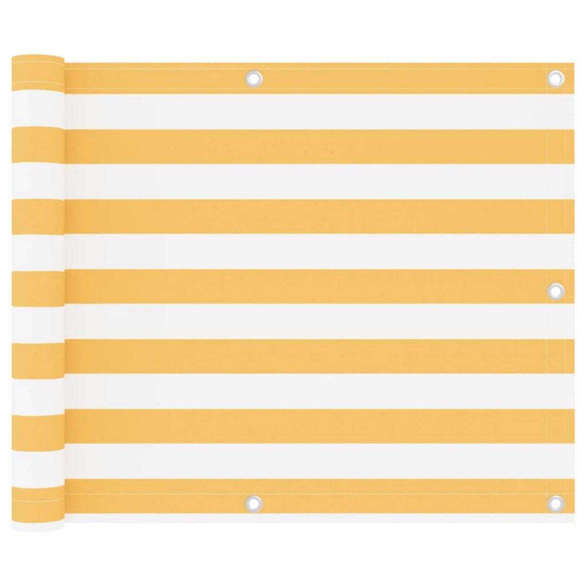 VIDAXL Ecran de balcon Blanc et jaune 75x300 cm Tissu Oxford