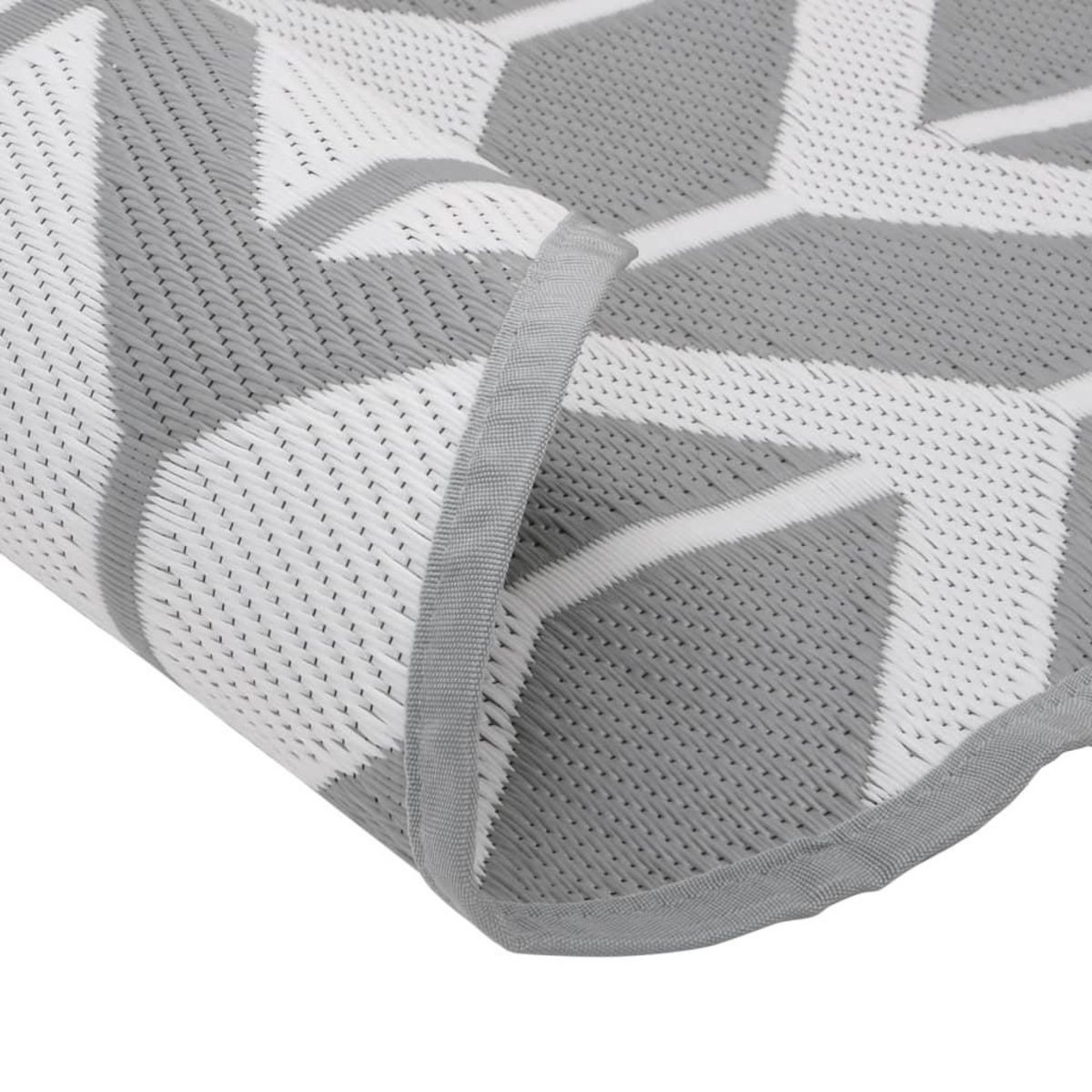 VIDAXL Tapis d'exterieur ARAKIL gris Ø160 cm PP