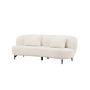 Voir la diapositive 3 : Paris Prix Canapé 3 Places Bouclette  Luna  224cm Blanc