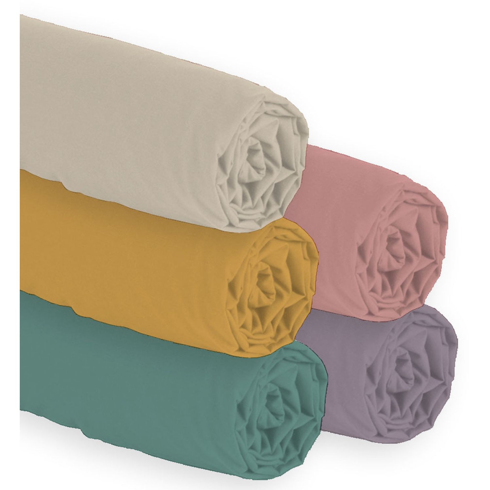 Voir la diapositive 1 : Drap housse uni en coton 47 fils 