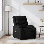 VIDAXL Fauteuil de massage inclinable Noir Tissu