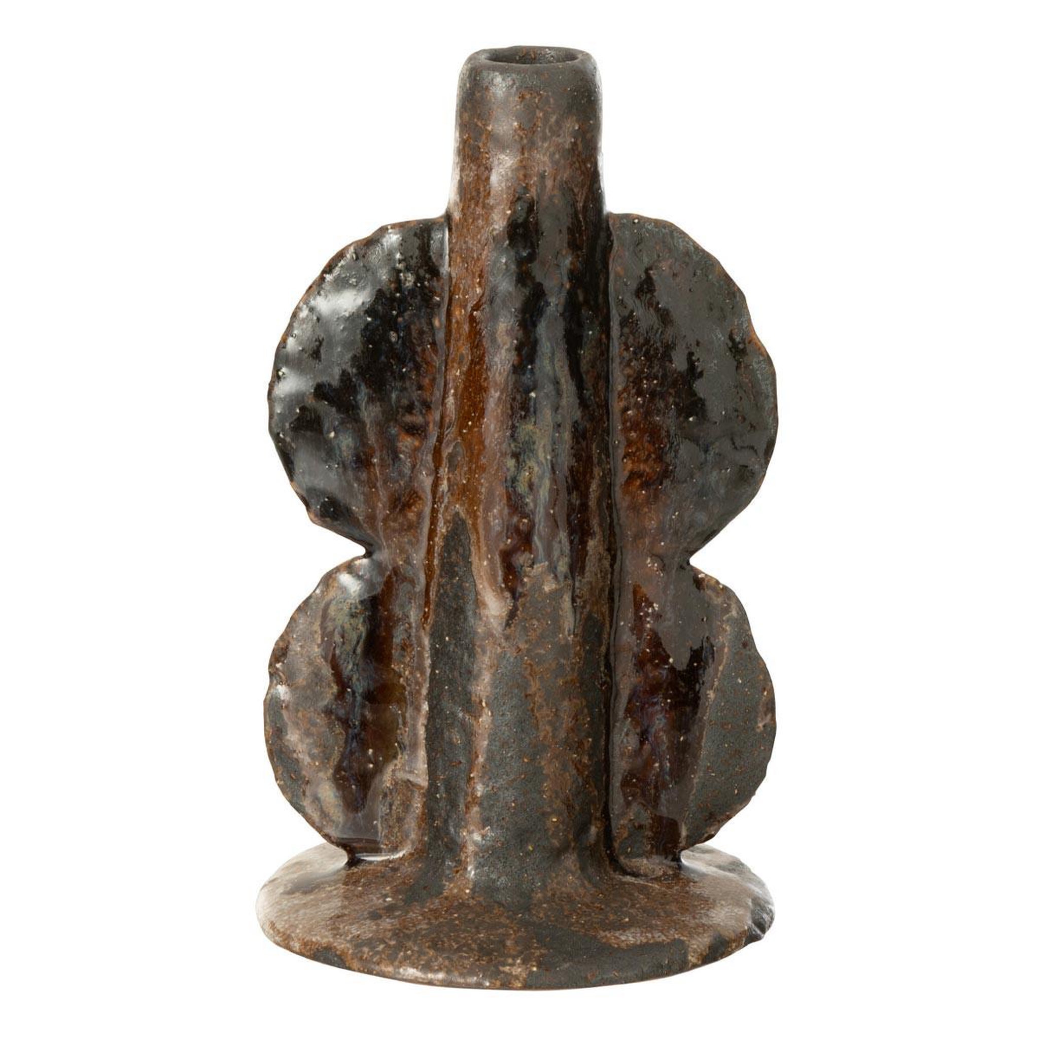 J-LINE Chandelier Vase en Céramique  Naga  20cm Marron