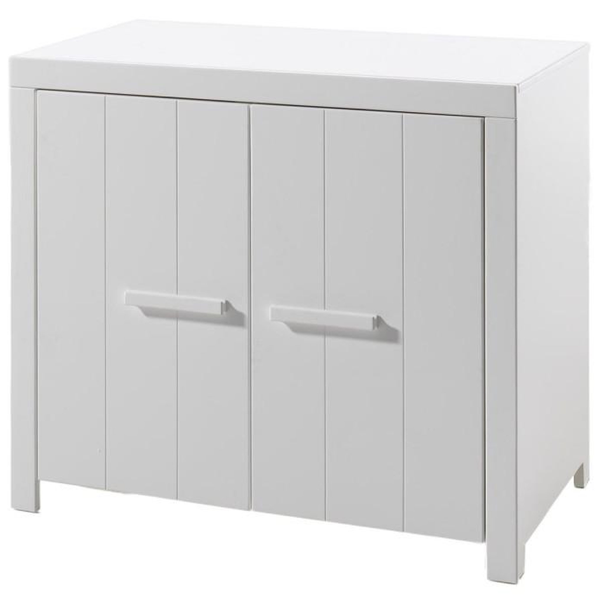Voir la diapositive 3 : Paris Prix Pack - Lit Bébé 60x120cm, Commode & Armoire  Erik I  Blanc