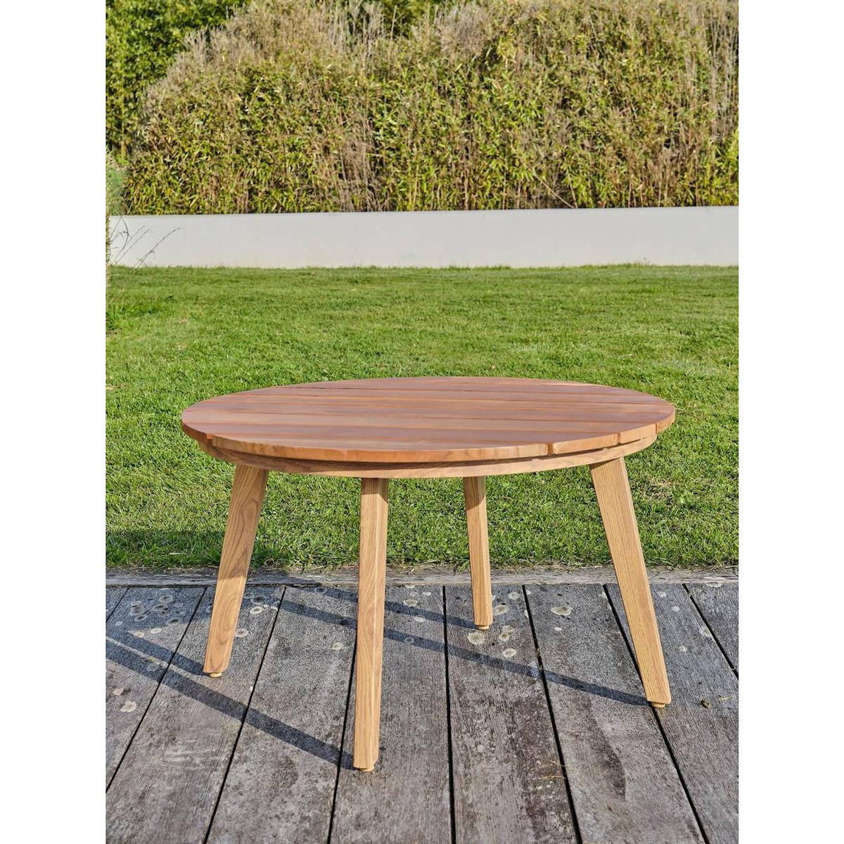 Paris Prix Salon de Jardin 5 Places  Palmas  188cm Naturel & Gris